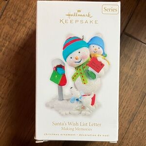 Hallmark Keepsake Santa’s Wish List Letter, Making Memories Ornament